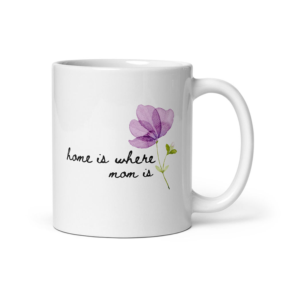 Home Is Where Mom Is Mug | Watercolor Floral Cup | Mother's Day Gift