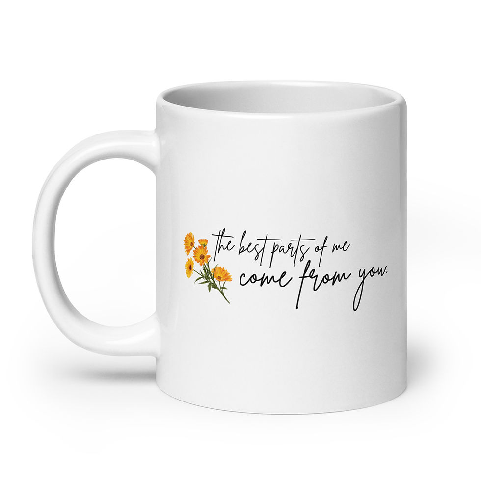Thumbnail: Best Parts Of Me Come From You Mug | Watercolor Floral Mother's Day Gift