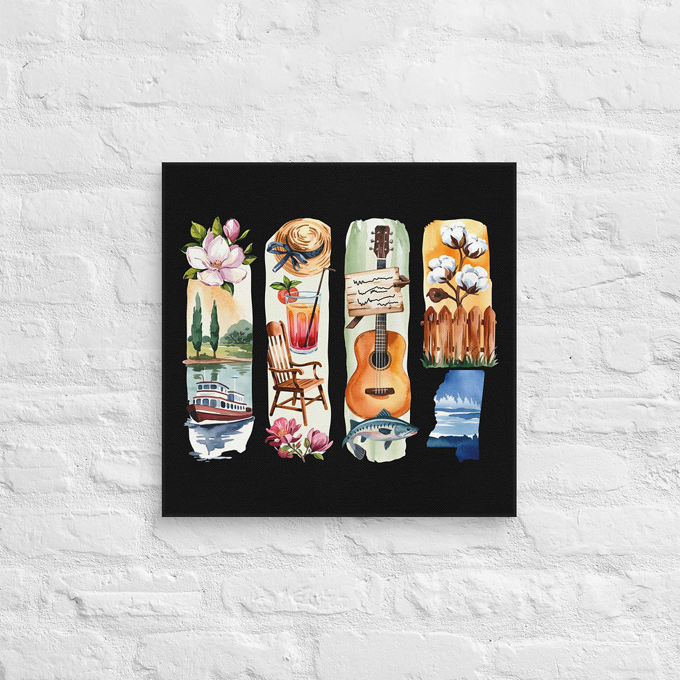 Thumbnail: Mississippi Charm - River Views, Nature & History Canvas