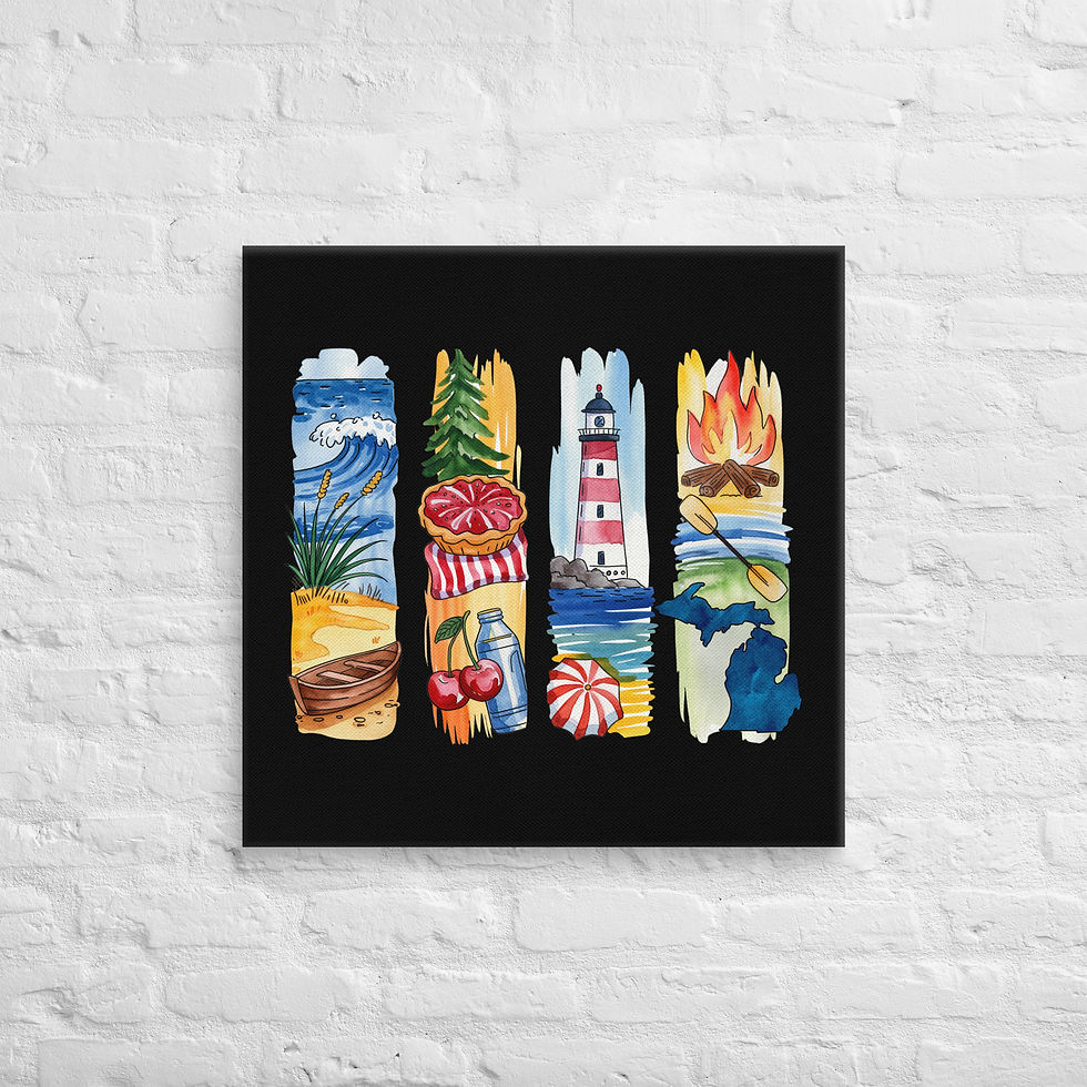 Thumbnail: Michigan - Great Lakes, Forests & Scenic Beauty Canvas