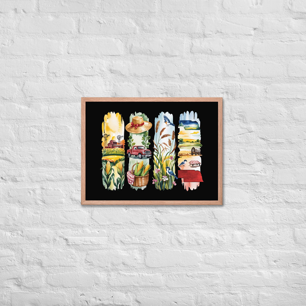 Thumbnail: Nebraska Pride - Cornhusker Charm, Plains & Farming Framed Poster