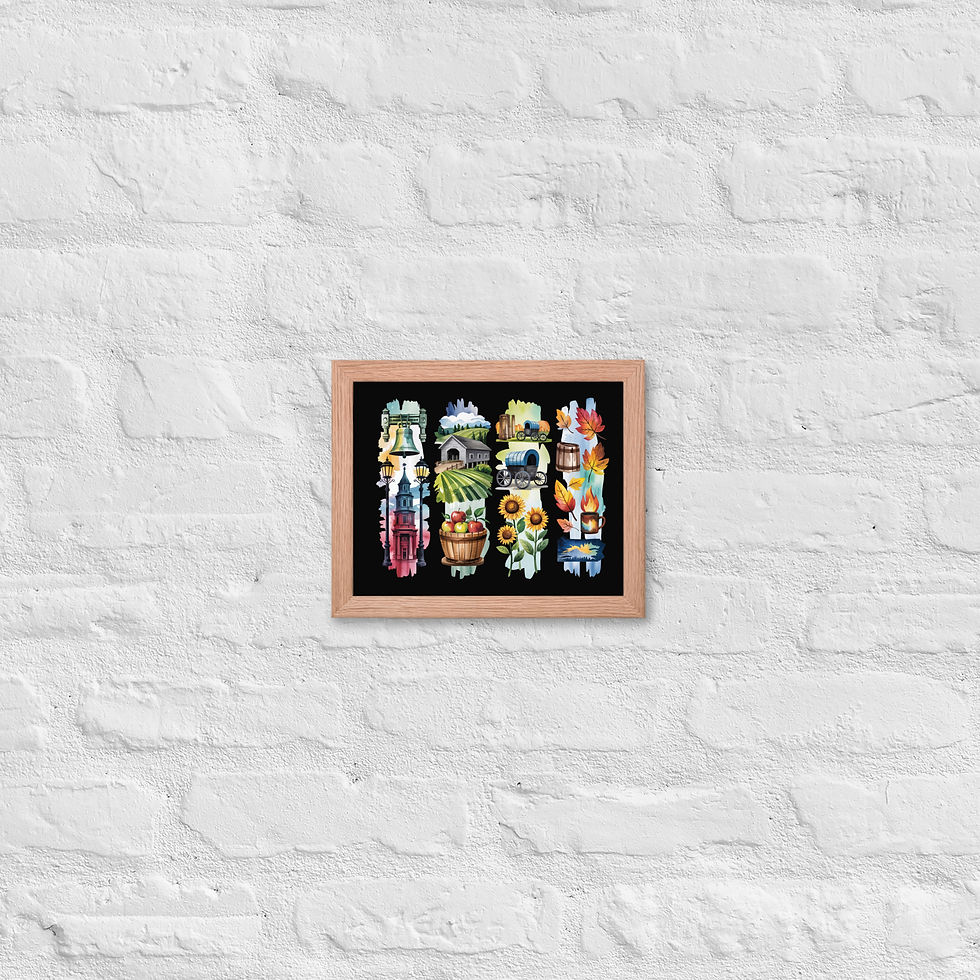 Pennsylvania Pride - History, Farms & Heritage Vibes Framed Poster