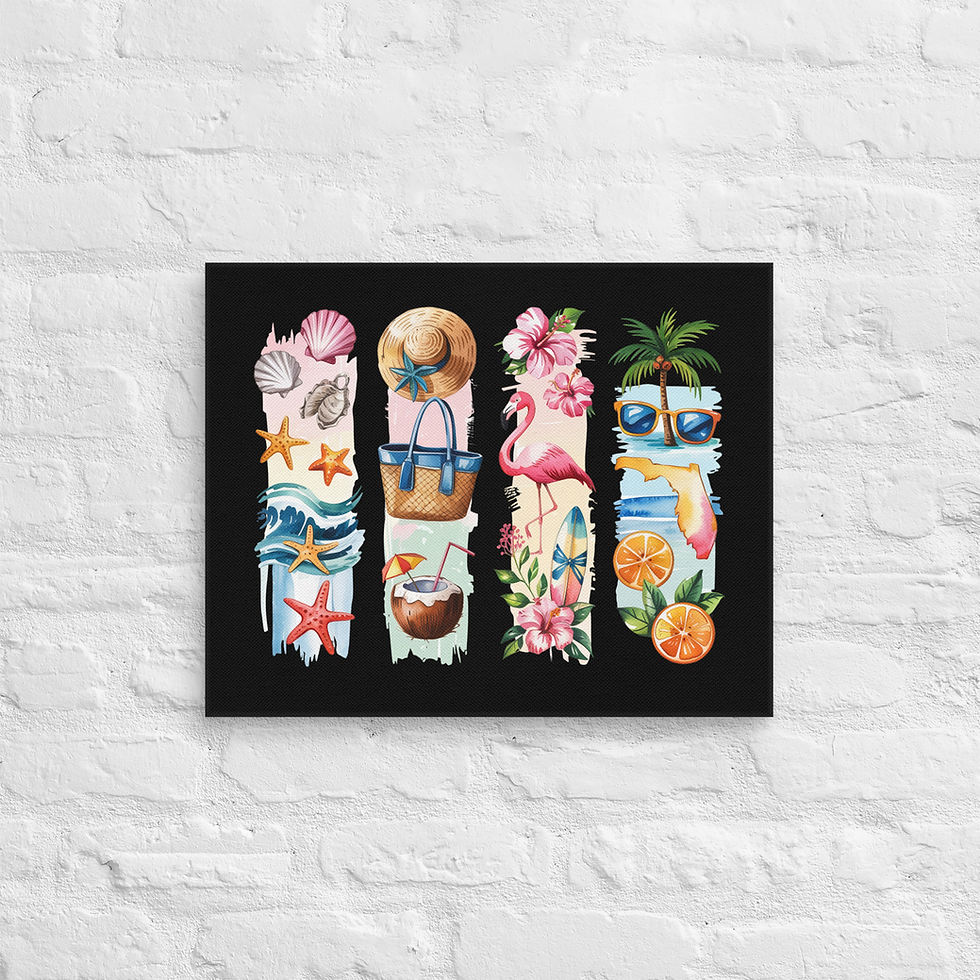 Thumbnail: Florida - Sunshine State, Beach, Palm Trees & Ocean Canvas