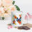 Thumbnail: Letter N Monogram Floral Butterfly white glossy mug
