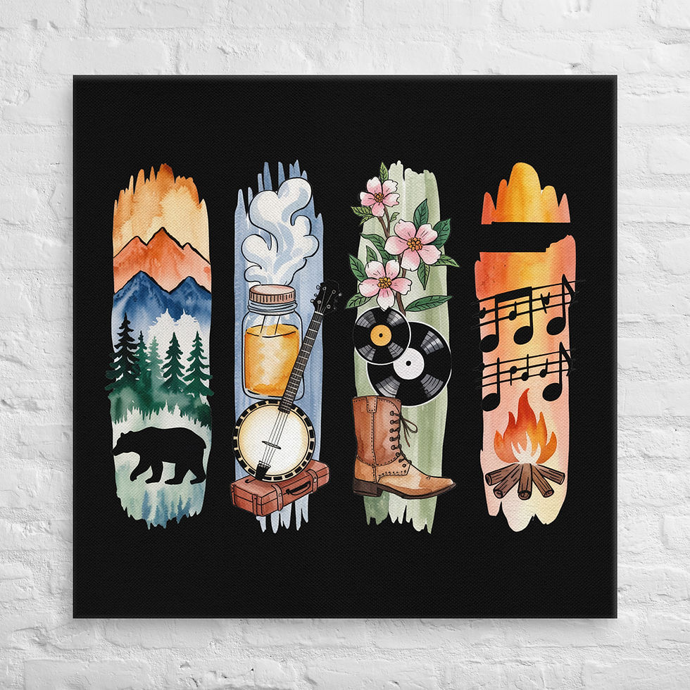 Tennessee Vibes - Music, Mountains & Southern Charm Canvas
