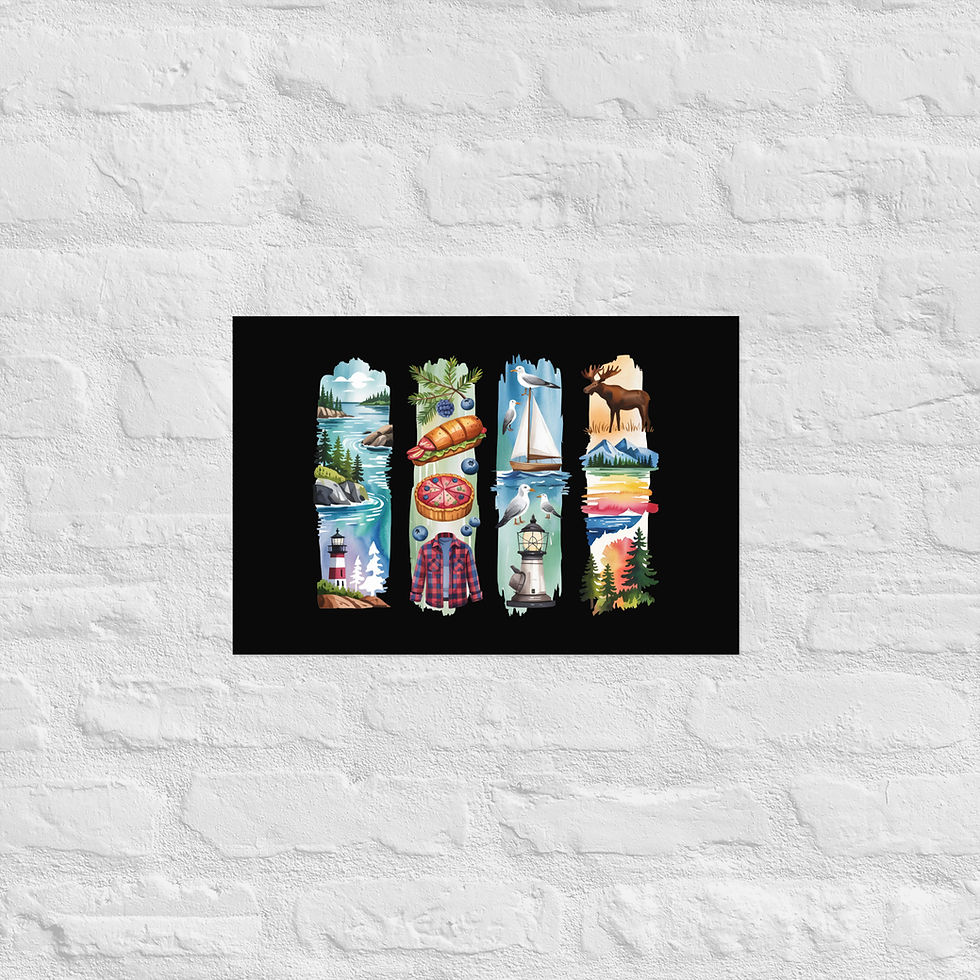 Thumbnail: Maine - Coastlines, Pines, National Parks & Lighthouses Poster