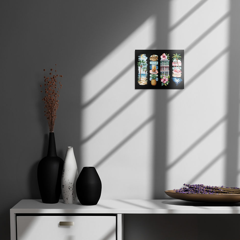 Coastal South Carolina - Homes, Flamingos & Beach Vibes Metal Prints