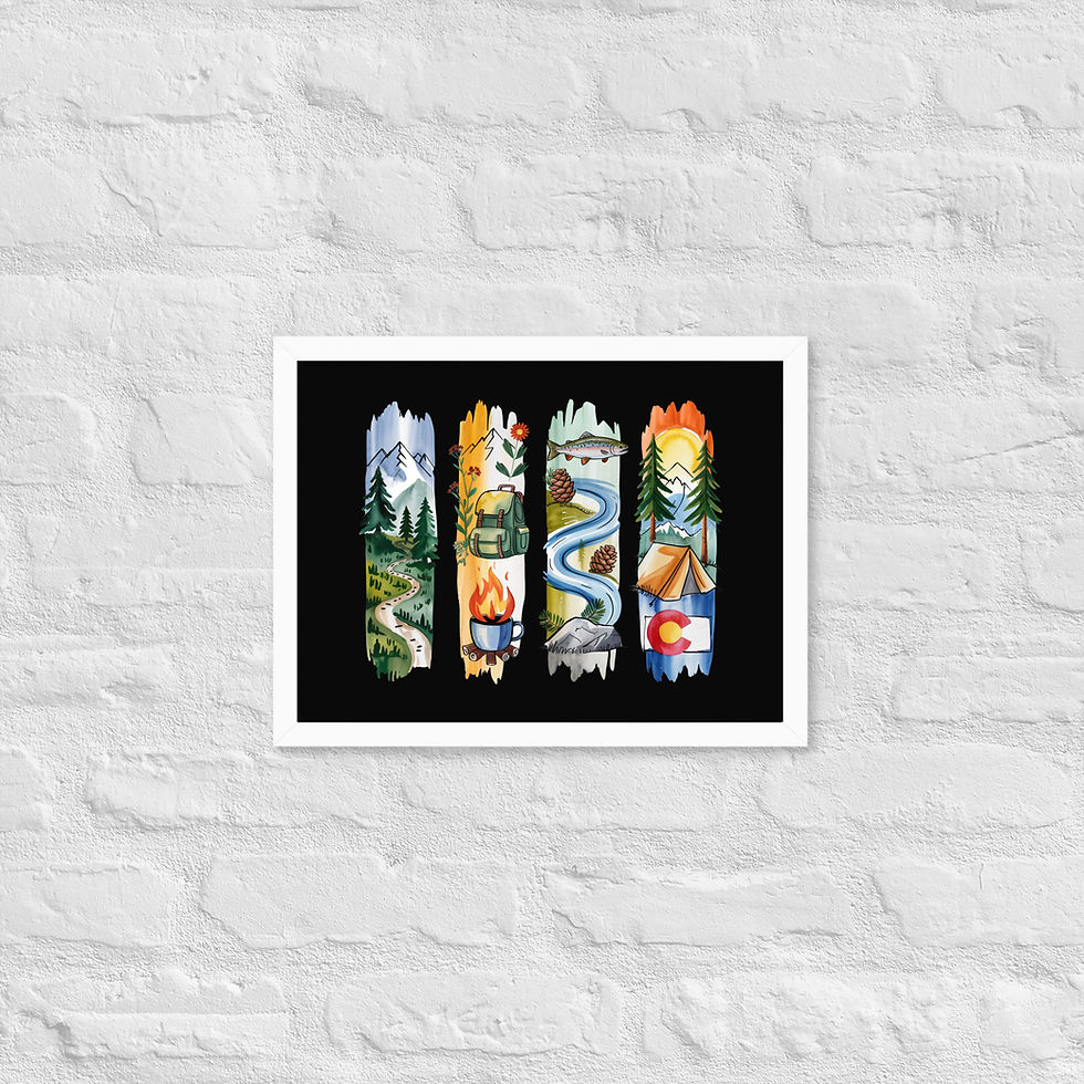 Thumbnail: Colorado - Mountains, Hiking, Camping & Scenic Beauty Framed Poster