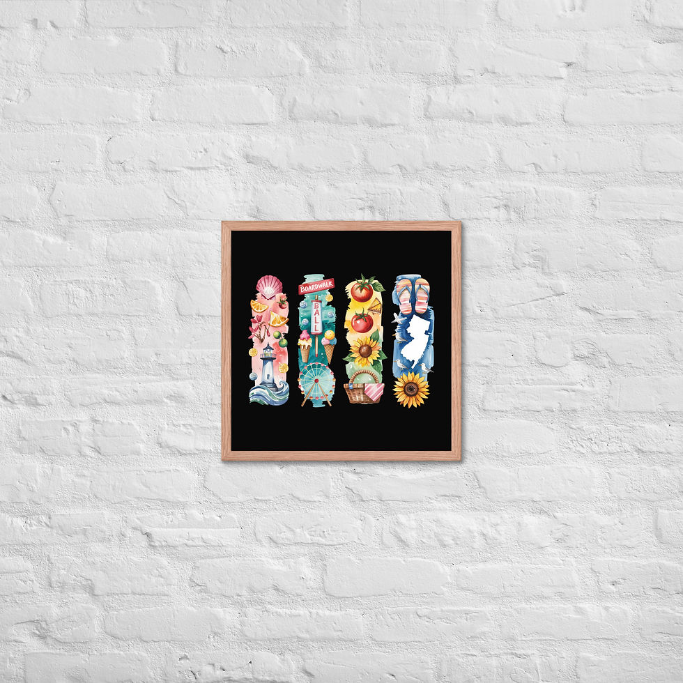 Thumbnail: New Jersey Life - Shoreline, City, Culture & Charm Framed Poster