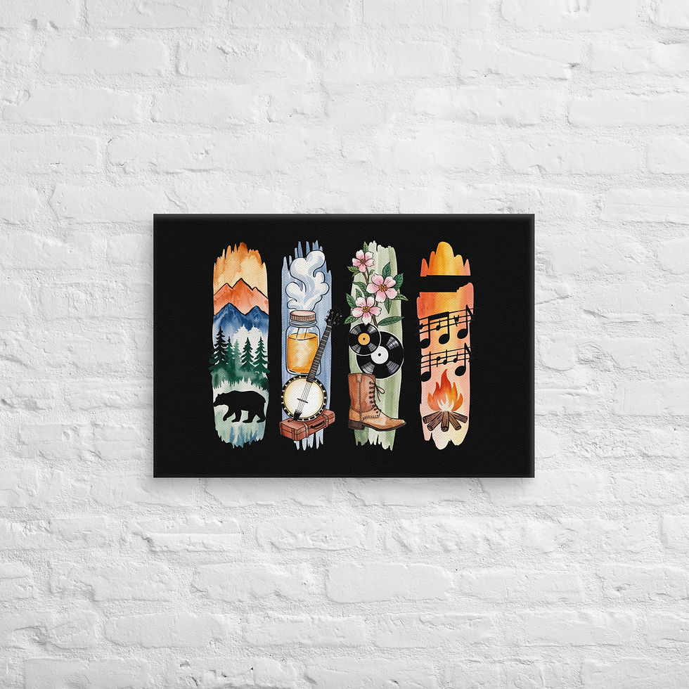 Thumbnail: Tennessee Vibes - Music, Mountains & Southern Charm Canvas