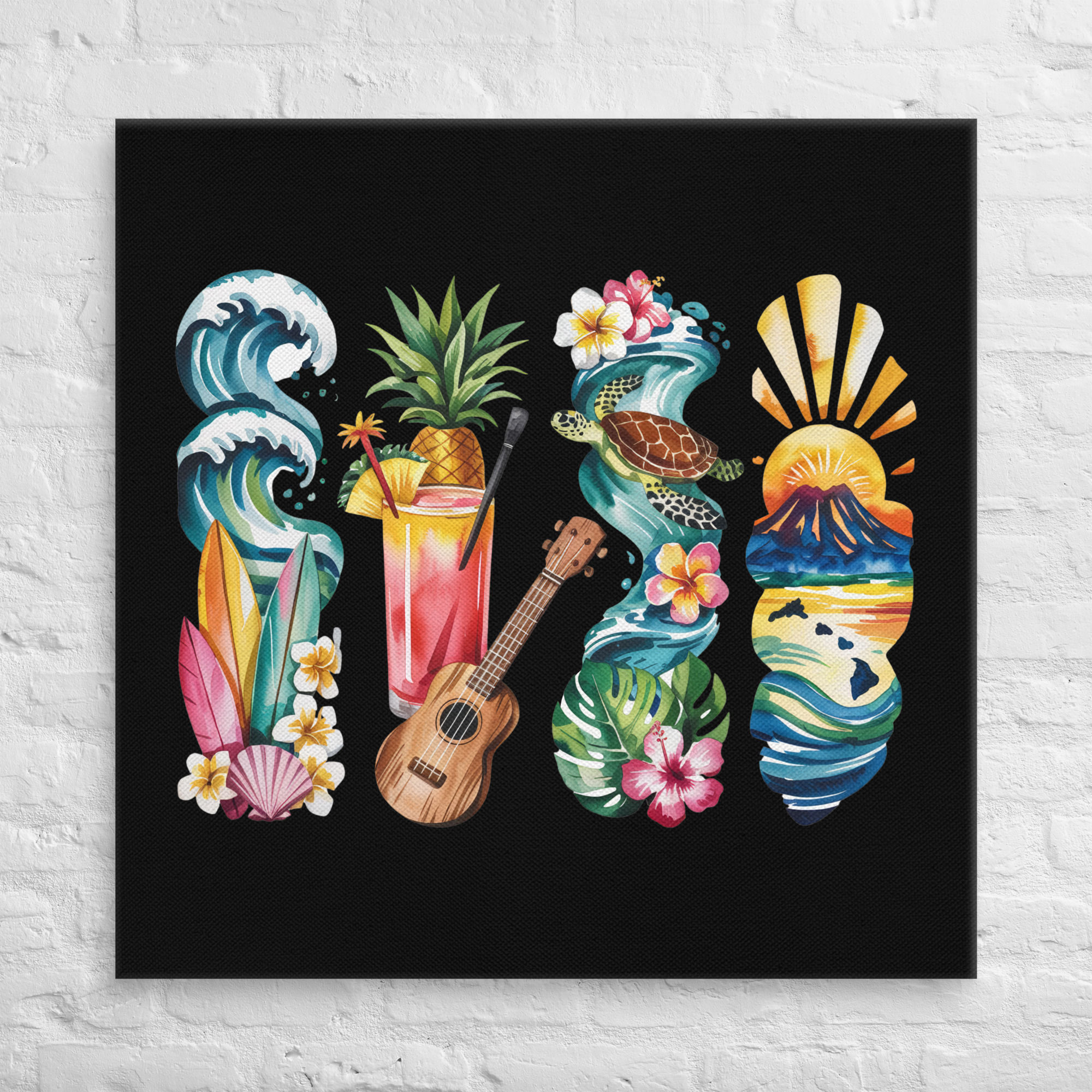 Hawaii Islands - Beach, Corals, Culture & Natural Beauty Canvas