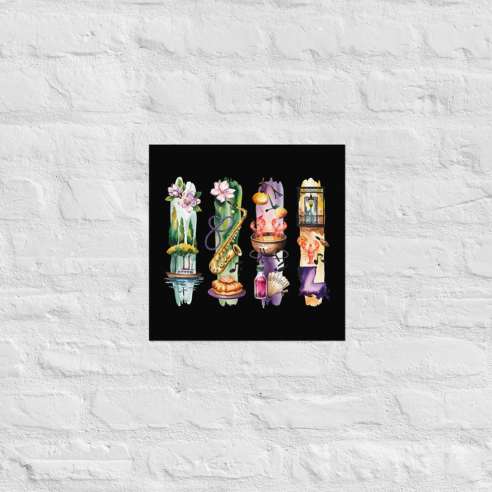 Thumbnail: Louisiana Life - Jazz, Bayous, Bites & Brushstrokes Poster