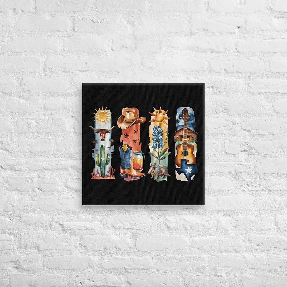 Thumbnail: True Texas Spirit - Desert, Cowboys & Western Vibes Canvas