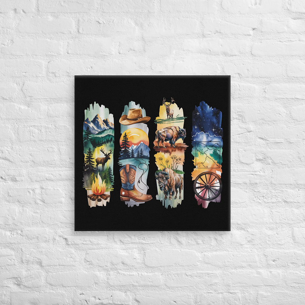 Thumbnail: Wild Wyoming - Mountains, Wildlife & Camp Vibes Canvas