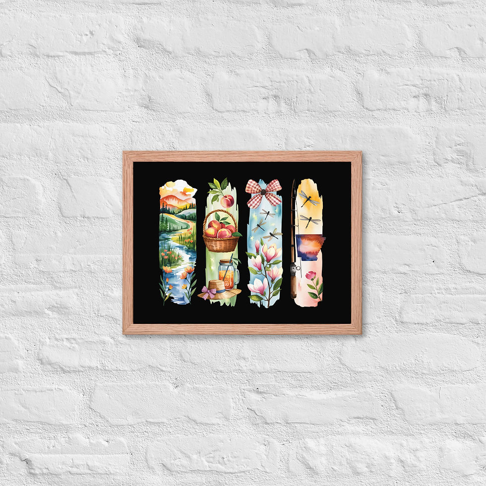 Thumbnail: Arkansas - Natural State, Scenic Lakes, Mountains & Forest Framed Poster