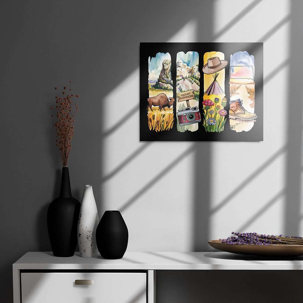 Thumbnail: South Dakota Spirit - Rushmore, Plains & Wild Beauty Metal Prints