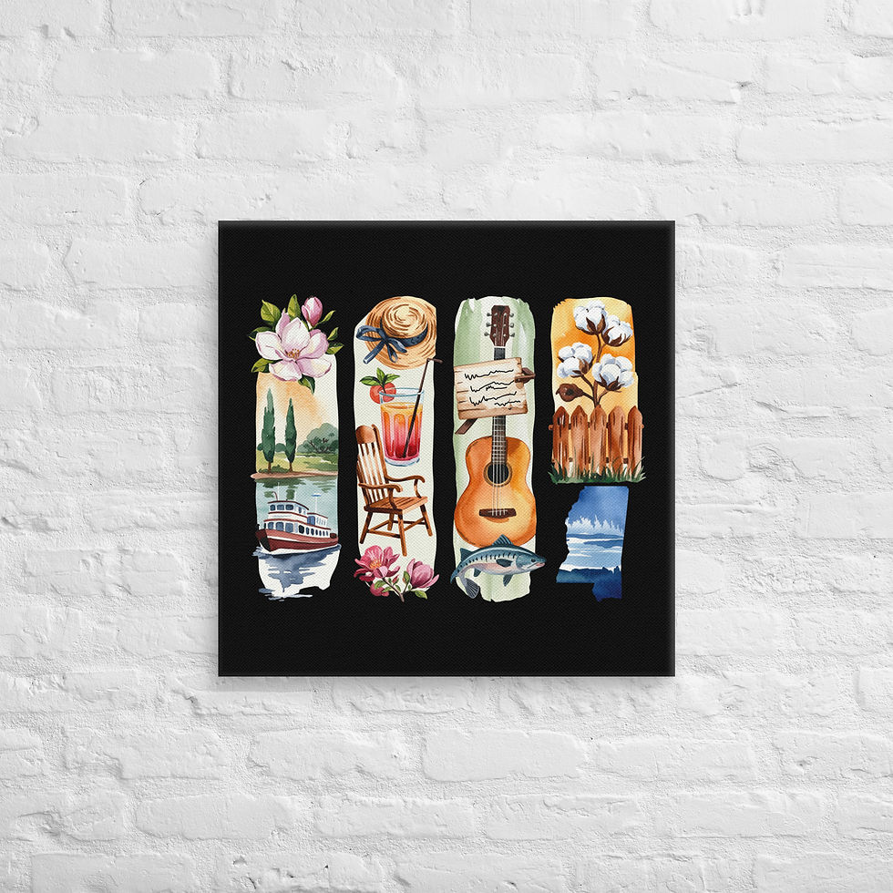 Thumbnail: Mississippi Charm - River Views, Nature & History Canvas