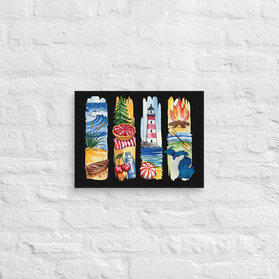 Thumbnail: Michigan - Great Lakes, Forests & Scenic Beauty Canvas