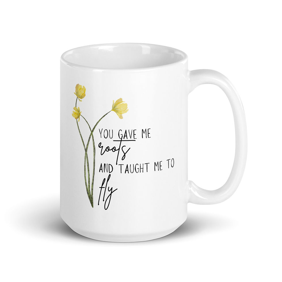 Thumbnail: You Gave Me Roots Watercolor Floral Mug | Sentimental Mother's Day Gift