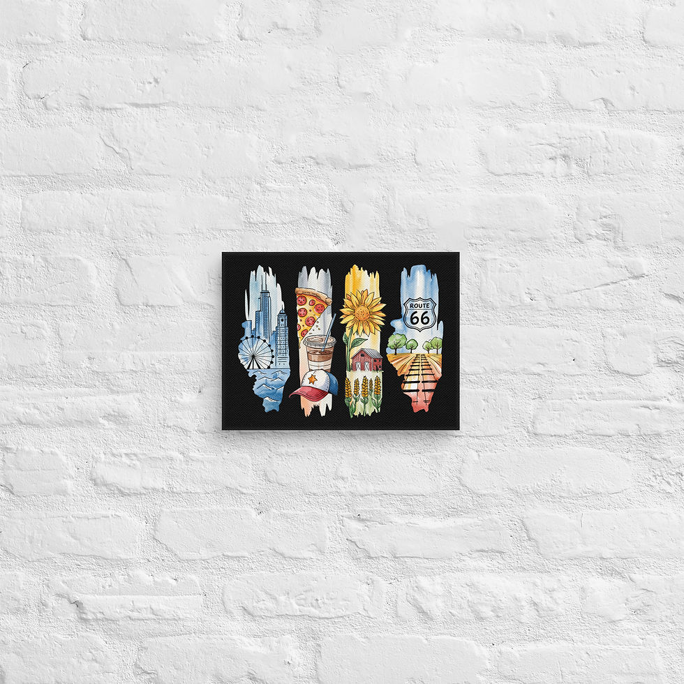 Thumbnail: Illinois Icons - Chicago, Route 66 & Heartland Views Canvas