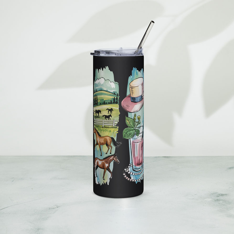 Thumbnail: Kentucky - Horse Racing, Bourbon & Bluegrass Music Stainless Steel Tumbler