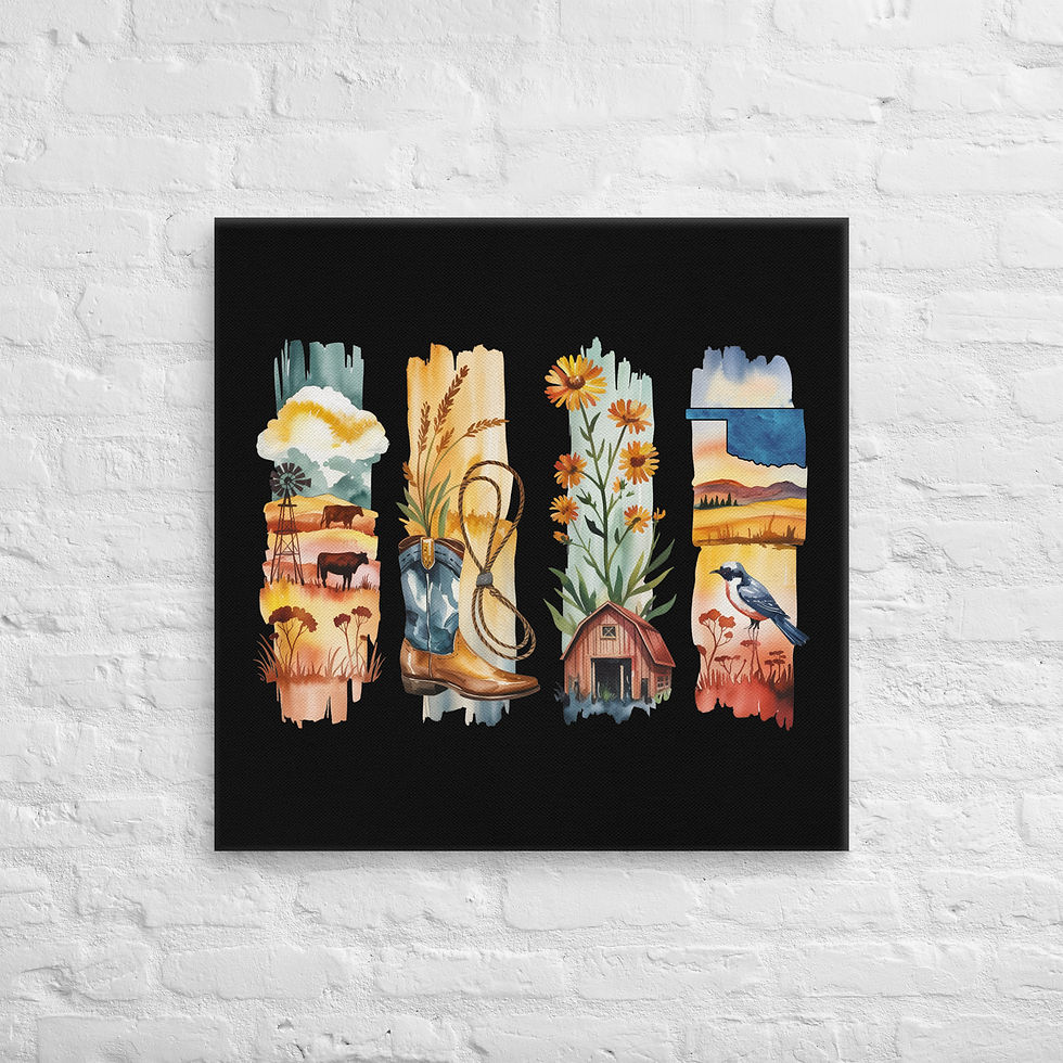 Thumbnail: Oklahoma Roots - Plains, Farms & Heartland Vibes Canvas