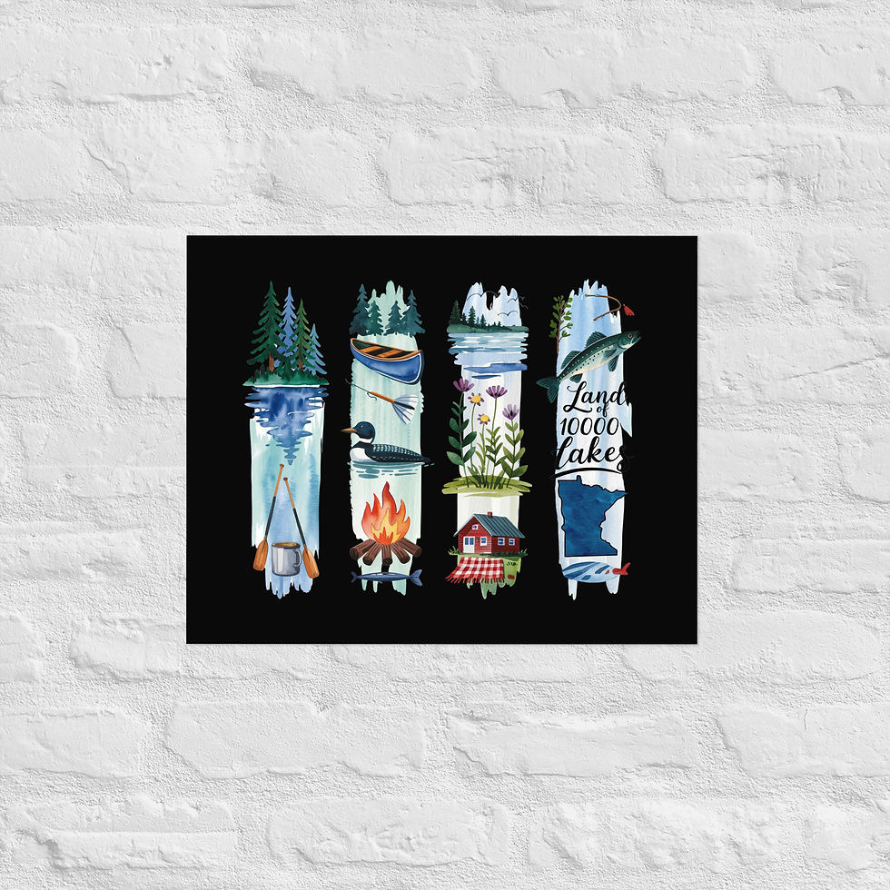 Thumbnail: Land of 10,000 Lakes - Minnesota Nature & Cabin Vibes Poster