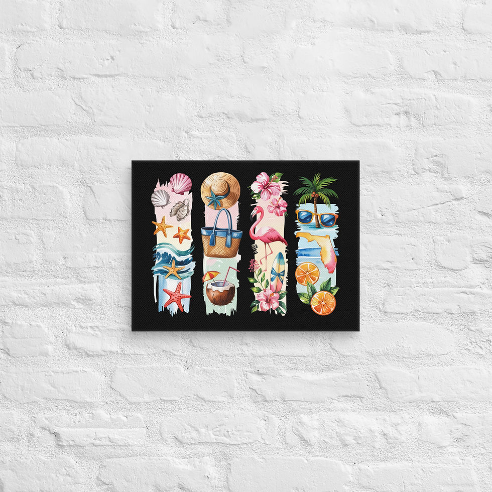 Thumbnail: Florida - Sunshine State, Beach, Palm Trees & Ocean Canvas
