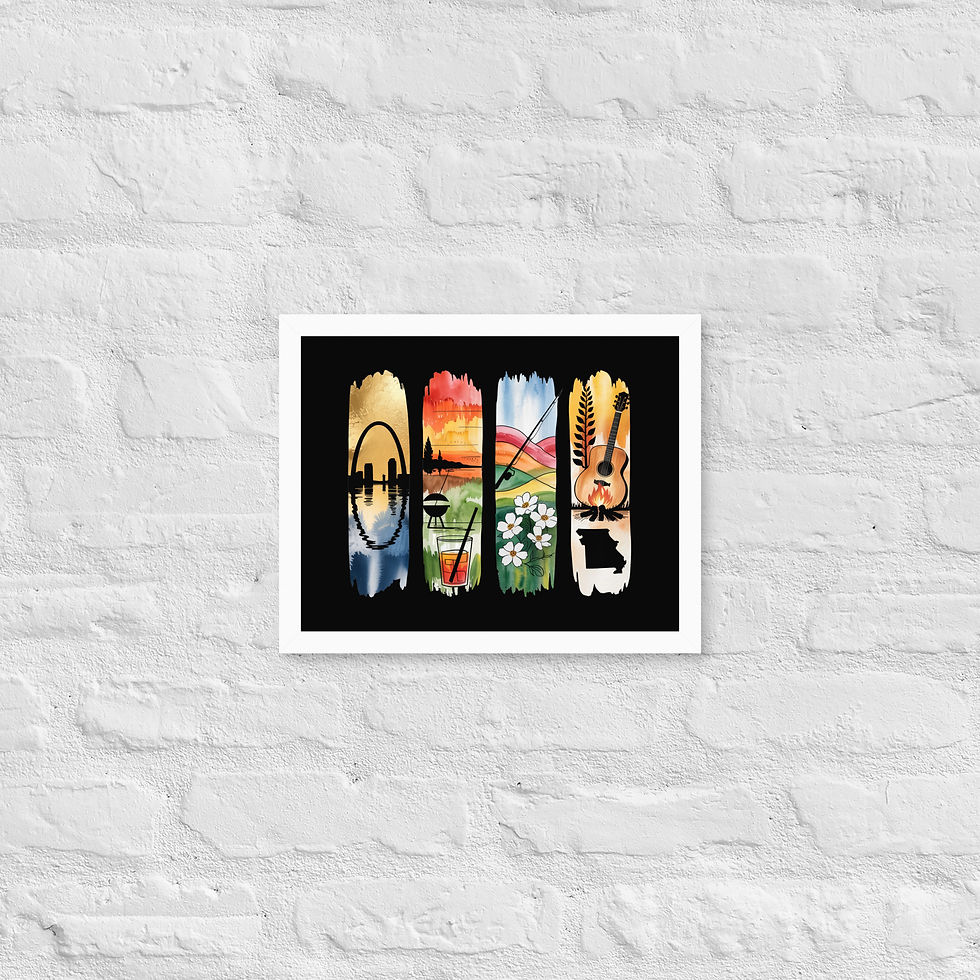 Thumbnail: Missouri - Gateway Arch, Nature Trails & River Views Framed Poster
