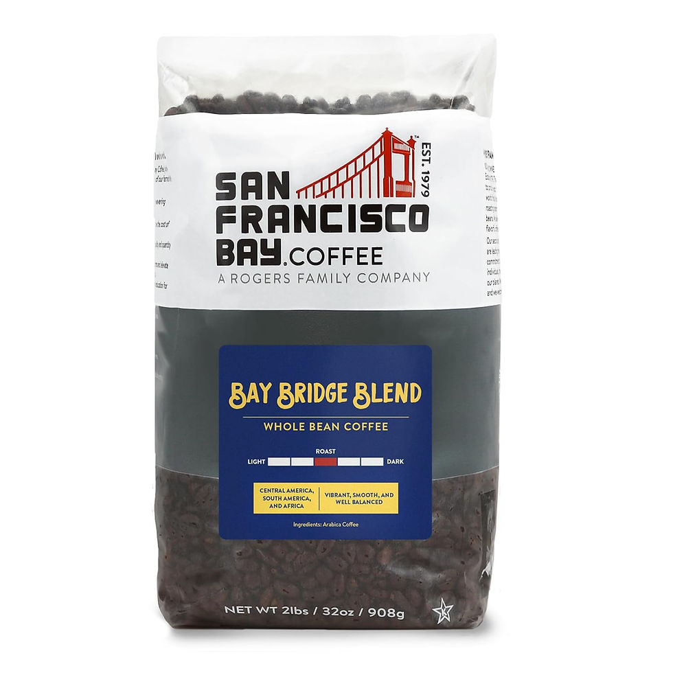 San Francisco Bay Whole Bean Coffee - Bay Bridge Blend (2lb Bag), Medium Roast - Complete Your California Morning