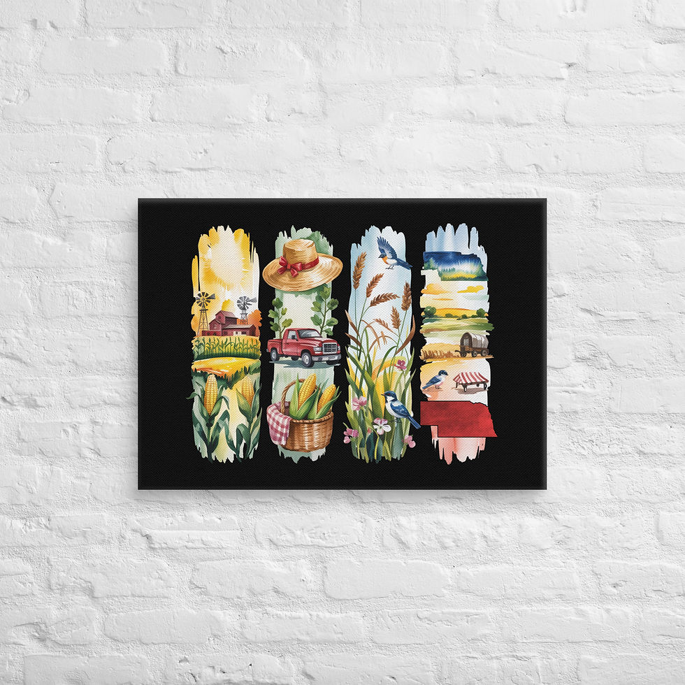 Thumbnail: Nebraska Pride - Cornhusker Charm, Plains & Farming Canvas