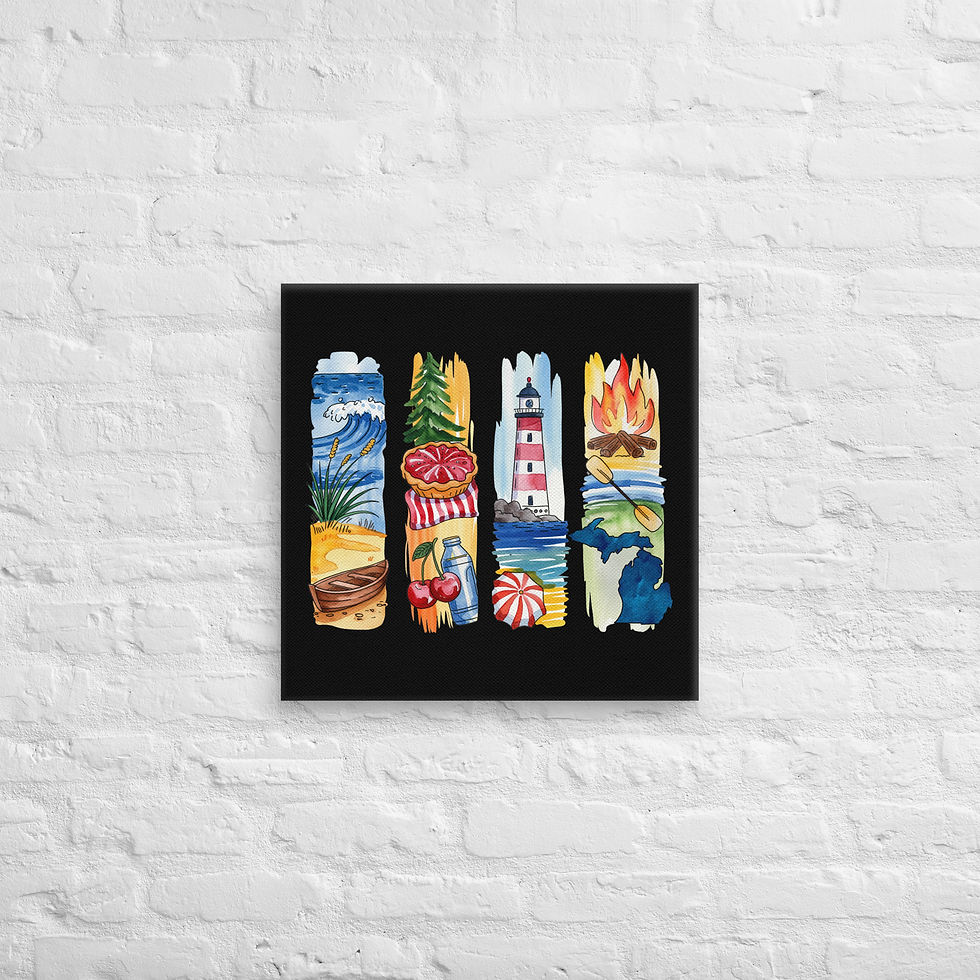 Thumbnail: Michigan - Great Lakes, Forests & Scenic Beauty Canvas
