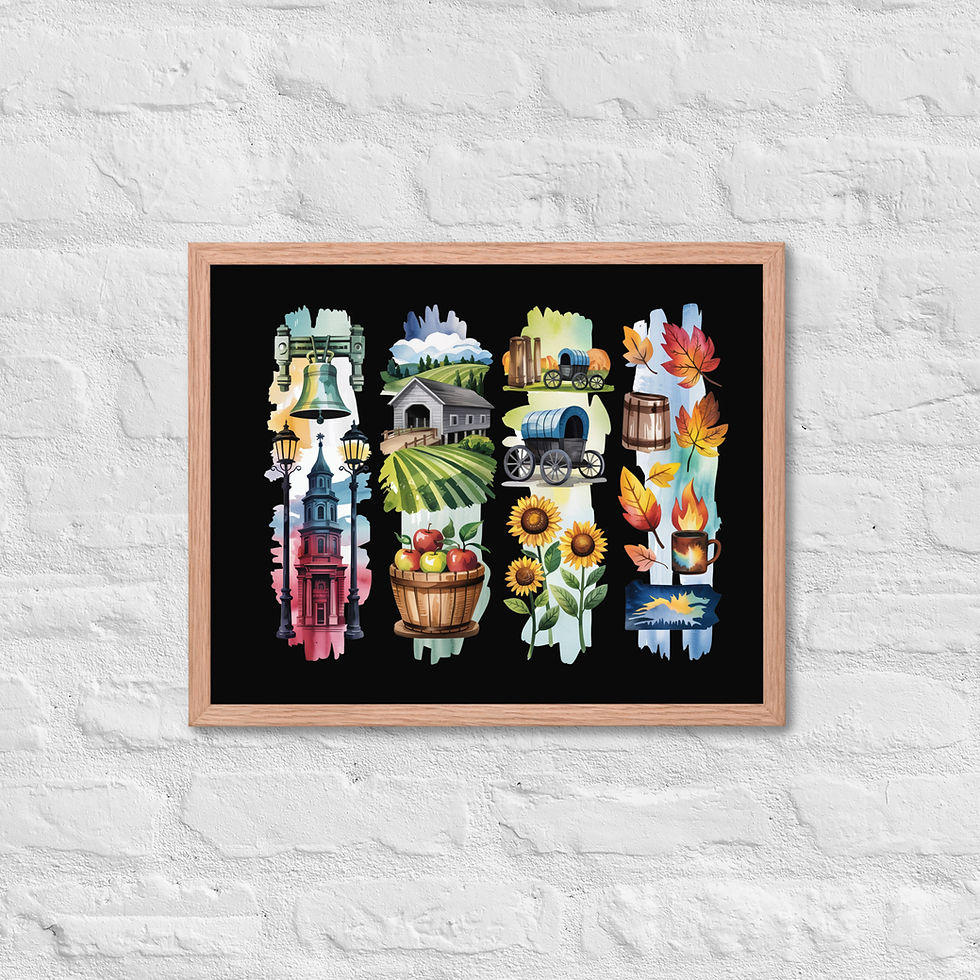 Thumbnail: Pennsylvania Pride - History, Farms & Heritage Vibes Framed Poster