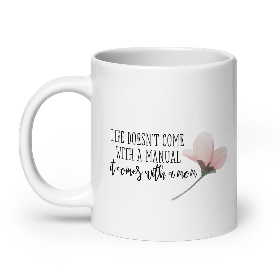 Thumbnail: Life Doesn't Come With A Manual Mug | Watercolor Floral Mother's Day Gift