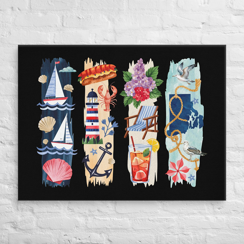 Thumbnail: Rhode Island Vibes - Coast, Sailing & Historic Charm Canvas