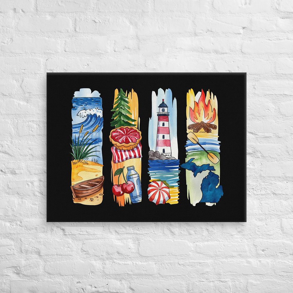 Thumbnail: Michigan - Great Lakes, Forests & Scenic Beauty Canvas