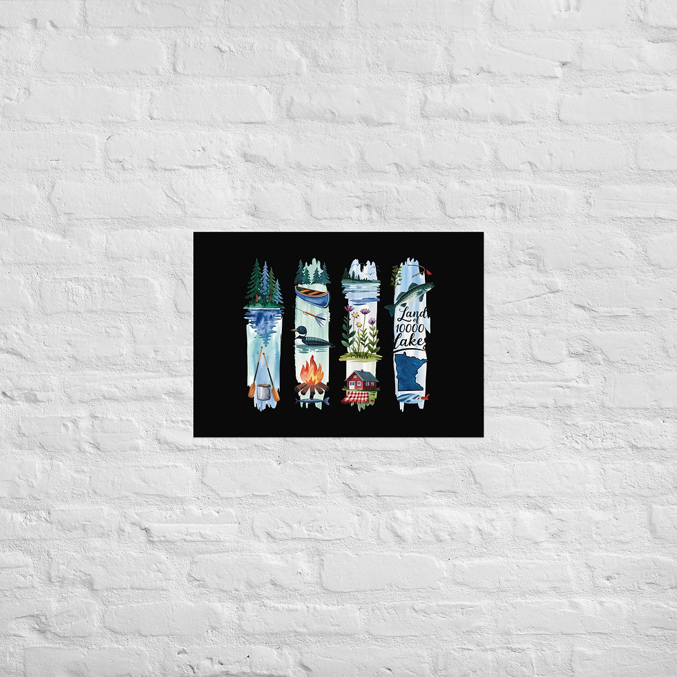 Thumbnail: Land of 10,000 Lakes - Minnesota Nature & Cabin Vibes Poster