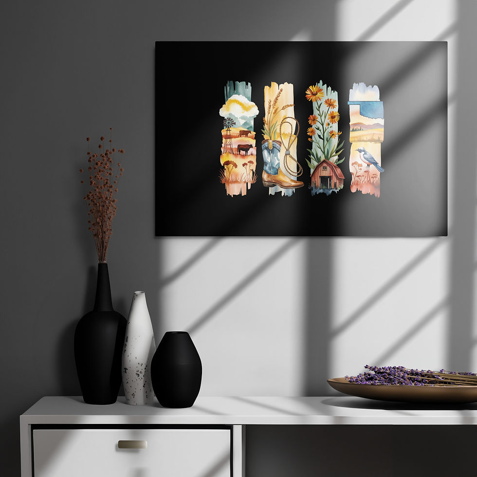 Oklahoma Roots - Plains, Farms & Heartland Vibes Metal Prints