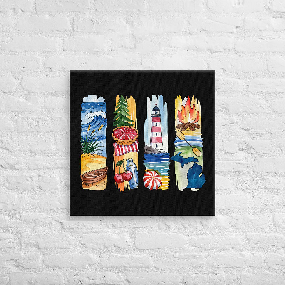 Thumbnail: Michigan - Great Lakes, Forests & Scenic Beauty Canvas