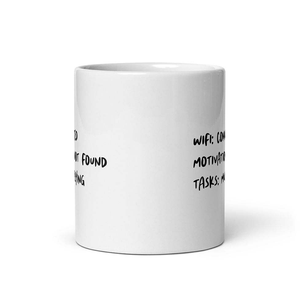 Thumbnail: Low Motivation, High Task Load - Relatable Office Humor Coffee Mug
