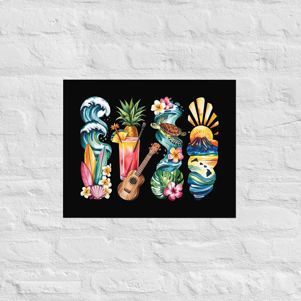 Thumbnail: Hawaii Islands - Beach, Corals, Culture & Natural Beauty Poster