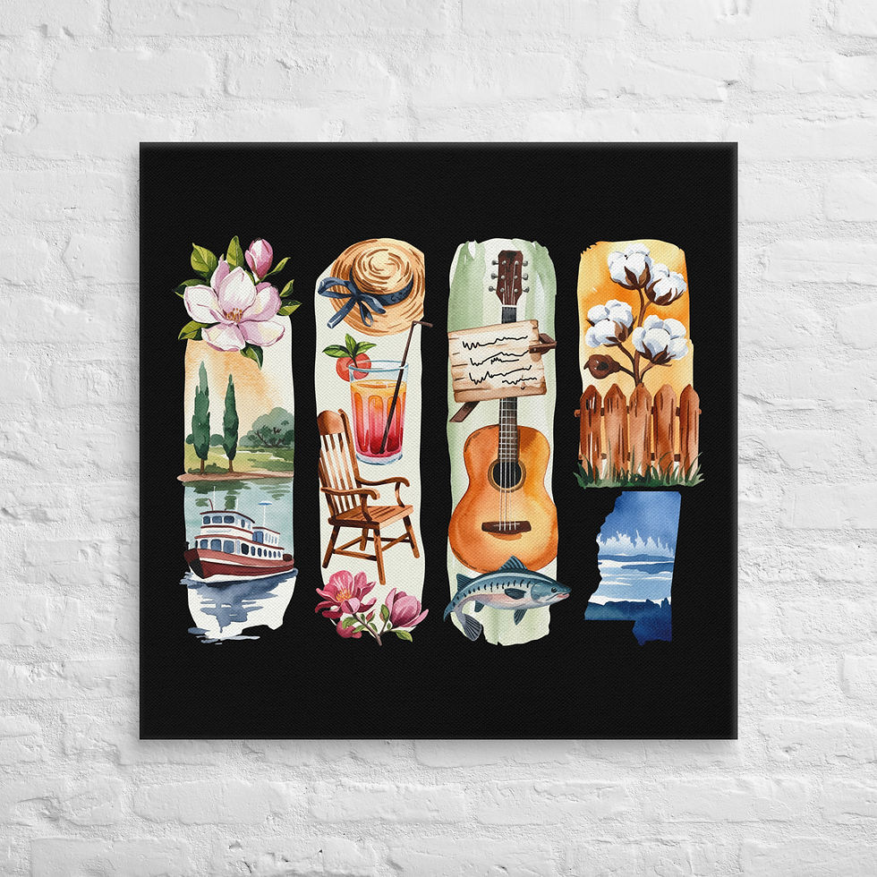 Thumbnail: Mississippi Charm - River Views, Nature & History Canvas