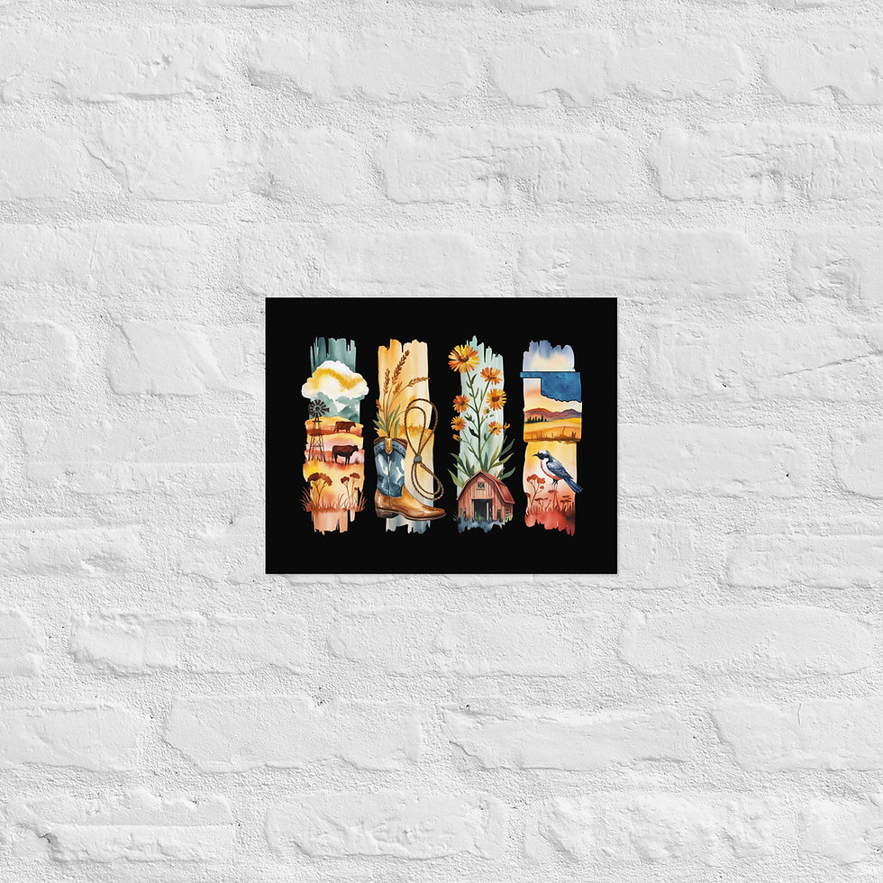 Thumbnail: Oklahoma Roots - Plains, Farms & Heartland Vibes Poster