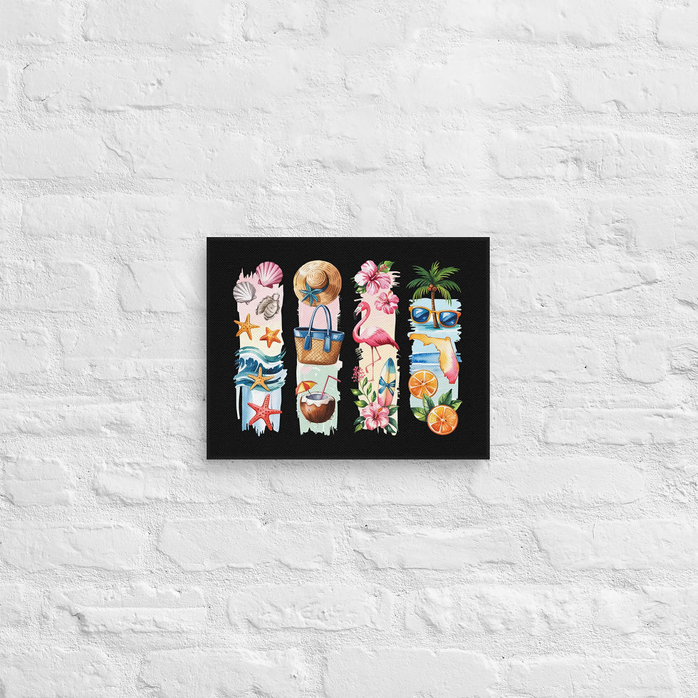 Thumbnail: Florida - Sunshine State, Beach, Palm Trees & Ocean Canvas