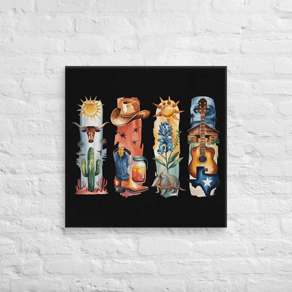 Thumbnail: True Texas Spirit - Desert, Cowboys & Western Vibes Canvas