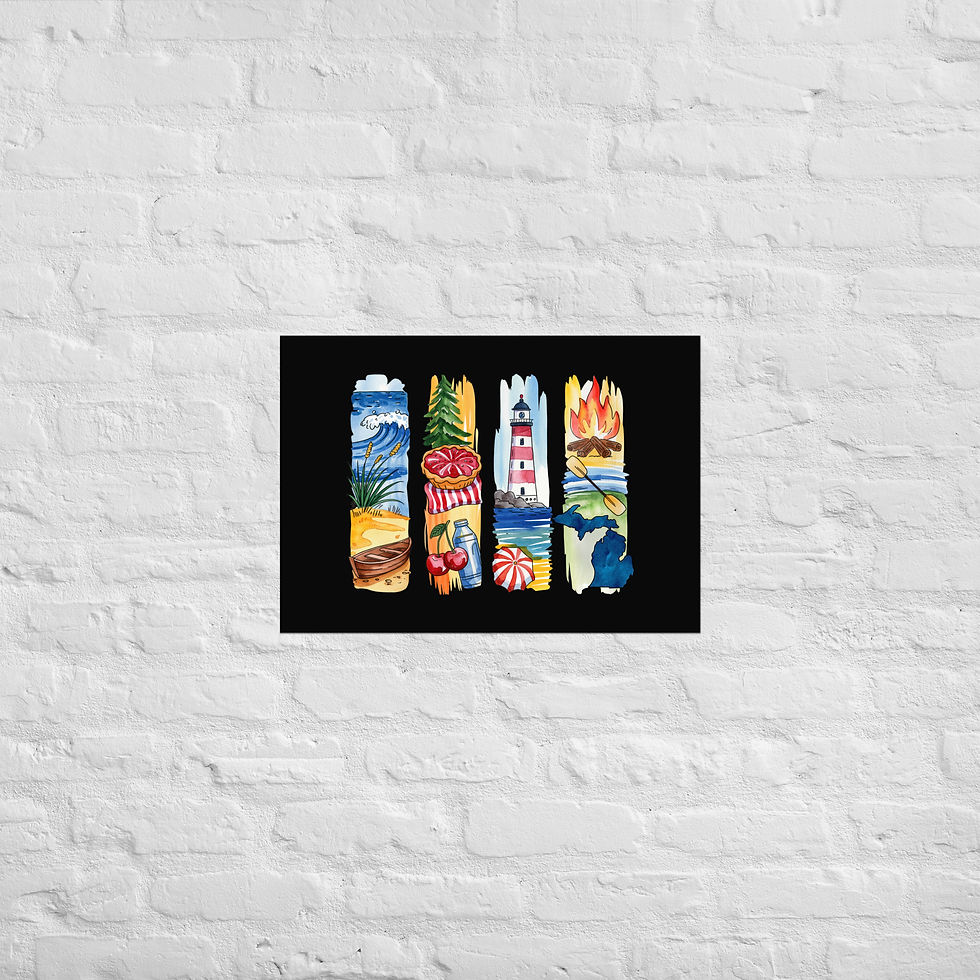 Thumbnail: Michigan - Great Lakes, Forests & Scenic Beauty Poster