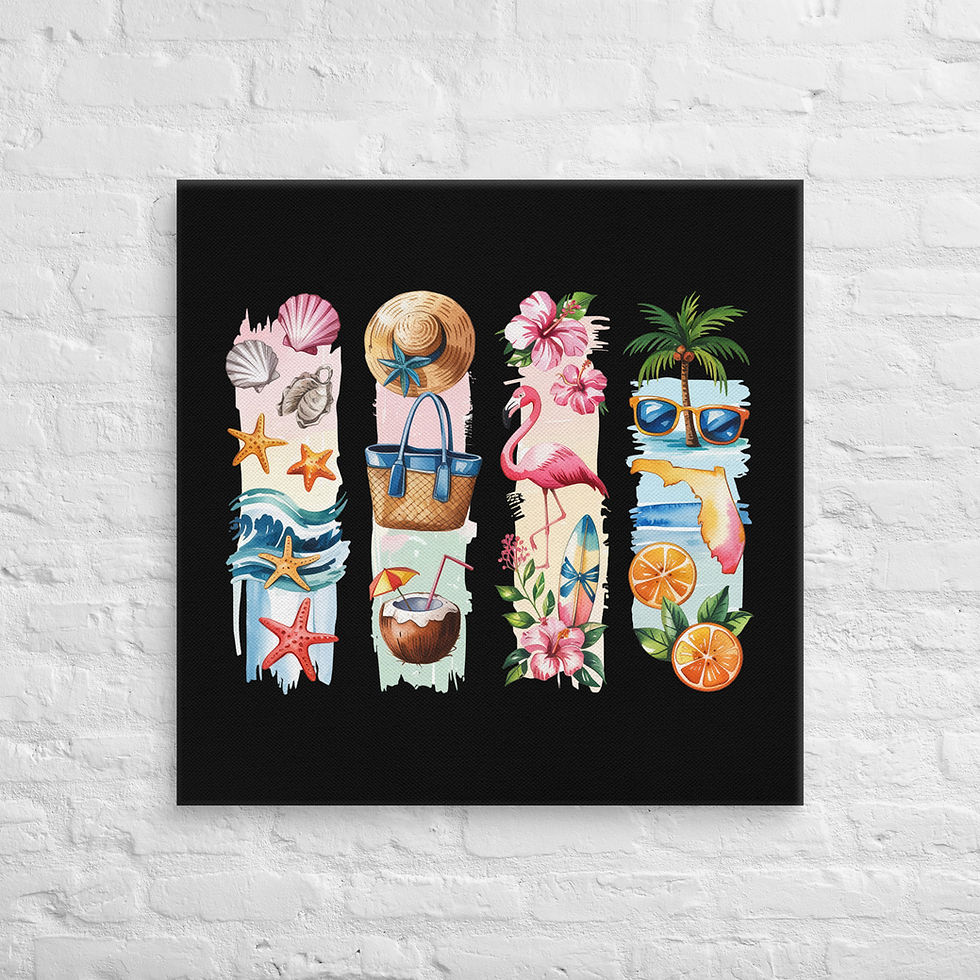 Thumbnail: Florida - Sunshine State, Beach, Palm Trees & Ocean Canvas