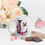 Thumbnail: Letter L Monogram Floral Butterfly white glossy mug