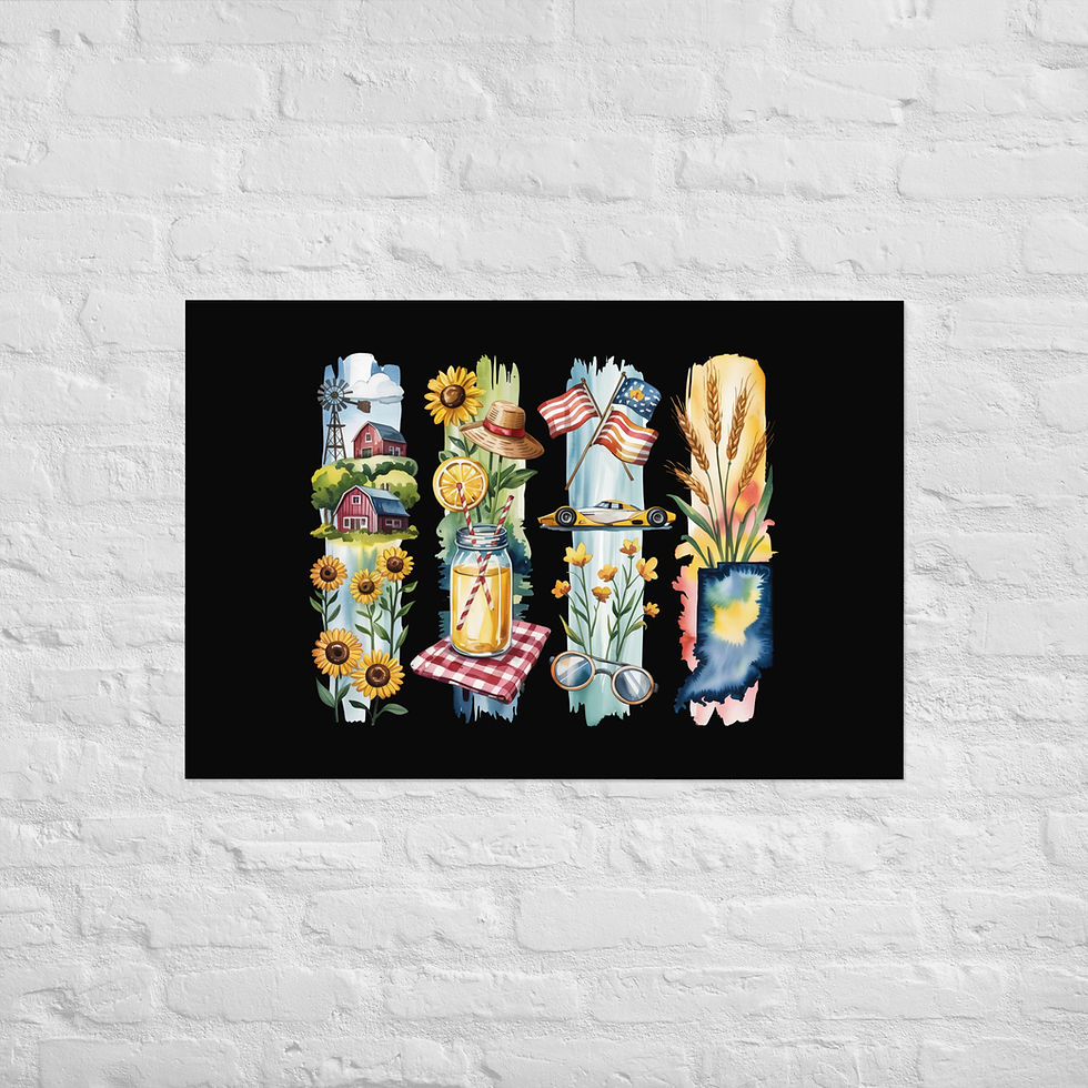 Thumbnail: Indiana - Racing Capital of the World & Farmlands Poster