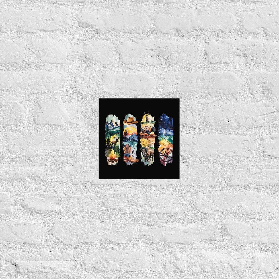 Thumbnail: Wild Wyoming - Mountains, Wildlife & Camp Vibes Poster